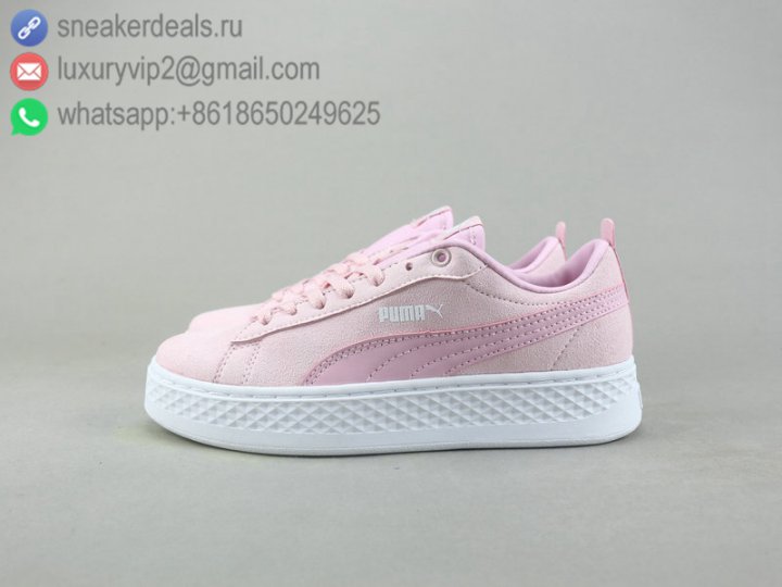 Puma Smash Platform L Women Shoes Pink Size 35-39